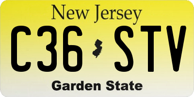 NJ license plate C36STV