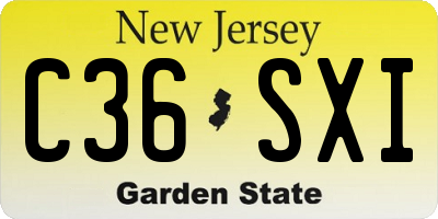 NJ license plate C36SXI