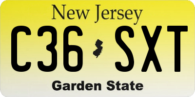 NJ license plate C36SXT
