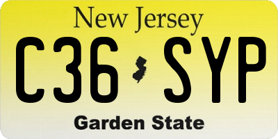 NJ license plate C36SYP