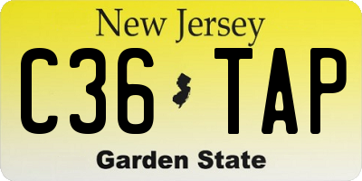 NJ license plate C36TAP