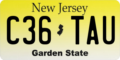 NJ license plate C36TAU
