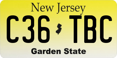 NJ license plate C36TBC