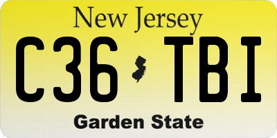 NJ license plate C36TBI