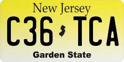 NJ license plate C36TCA