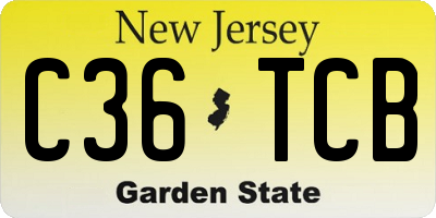 NJ license plate C36TCB