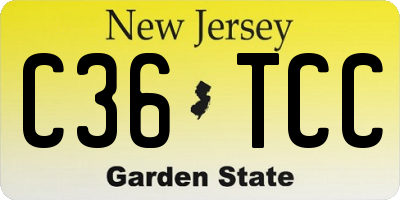 NJ license plate C36TCC