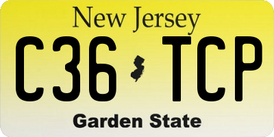 NJ license plate C36TCP