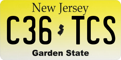 NJ license plate C36TCS