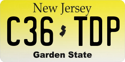 NJ license plate C36TDP