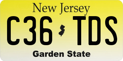 NJ license plate C36TDS