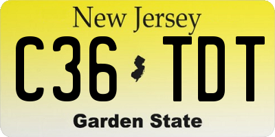 NJ license plate C36TDT