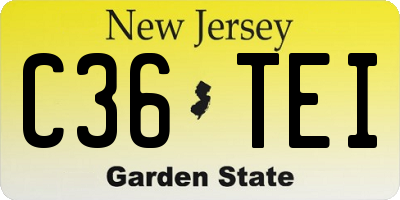 NJ license plate C36TEI