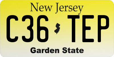 NJ license plate C36TEP