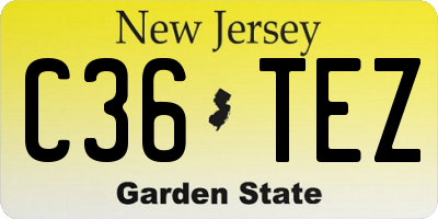 NJ license plate C36TEZ