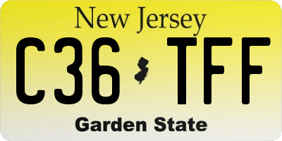 NJ license plate C36TFF
