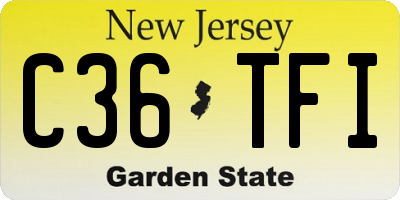 NJ license plate C36TFI
