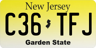 NJ license plate C36TFJ