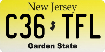 NJ license plate C36TFL