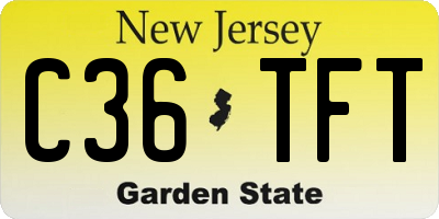 NJ license plate C36TFT