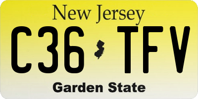 NJ license plate C36TFV