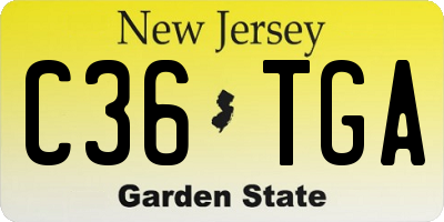 NJ license plate C36TGA