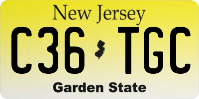 NJ license plate C36TGC