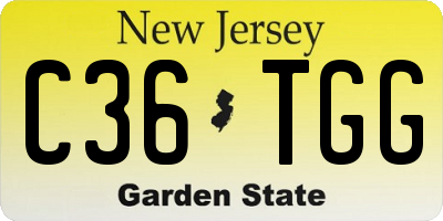 NJ license plate C36TGG