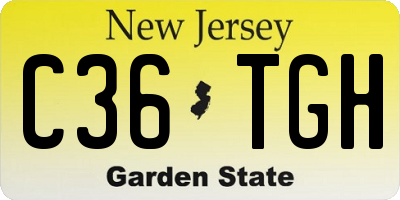 NJ license plate C36TGH