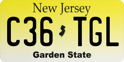 NJ license plate C36TGL