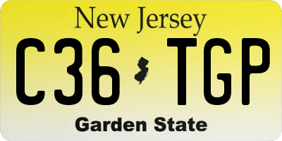 NJ license plate C36TGP