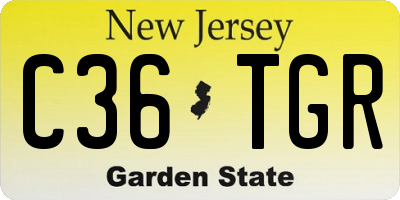 NJ license plate C36TGR