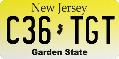 NJ license plate C36TGT
