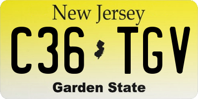 NJ license plate C36TGV