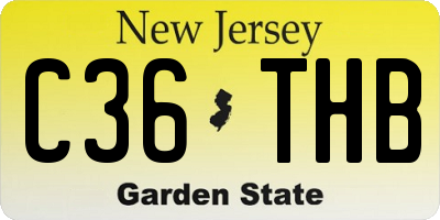 NJ license plate C36THB