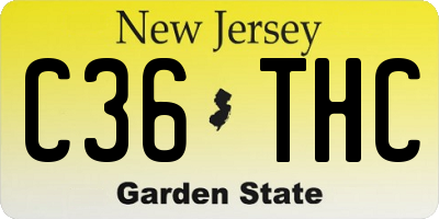 NJ license plate C36THC