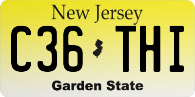 NJ license plate C36THI