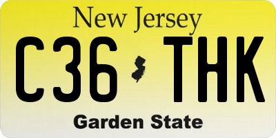 NJ license plate C36THK