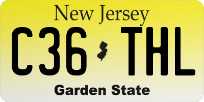 NJ license plate C36THL