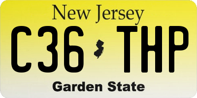 NJ license plate C36THP