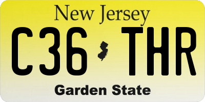 NJ license plate C36THR