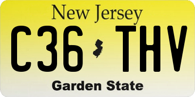 NJ license plate C36THV