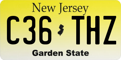 NJ license plate C36THZ