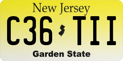 NJ license plate C36TII
