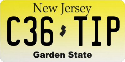 NJ license plate C36TIP