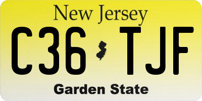 NJ license plate C36TJF