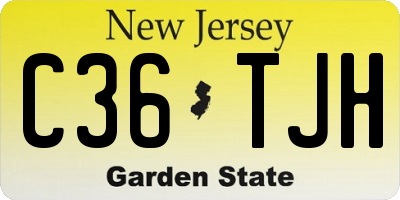 NJ license plate C36TJH