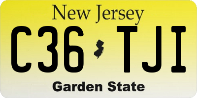 NJ license plate C36TJI