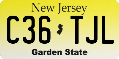 NJ license plate C36TJL