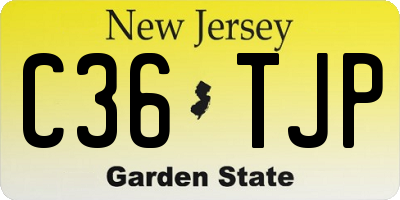 NJ license plate C36TJP